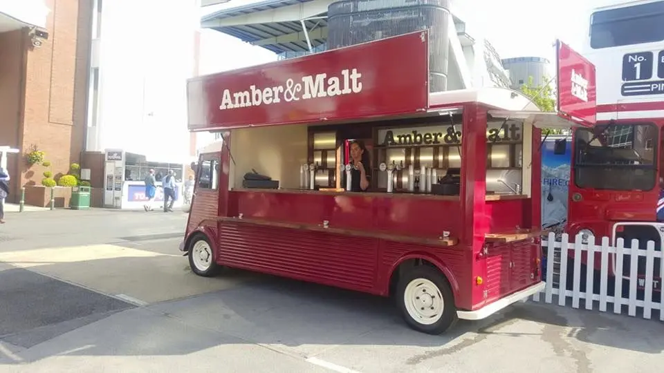 Amber and Malt bar installation at a venue
